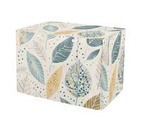 RPLIFE Boho Leaves Beige Pet Kennel Cover with Mesh Windows, Water-Resistant Pet Crate Cover, Medium