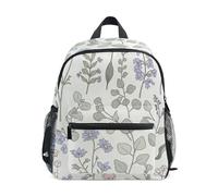 RPLIFE Botanical Wildflower Pastel Toddler Boy Backpack with Name Tag, Little Kid's Backpacks Preschool Backpack for Girls, Botanical Wildflower Pastel, 3-5 Years, Cute Backpacks