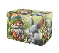 RPLIFE Carrot Rabbit Gnome Dog Crate Covers Wind-Resistant, S-XL Windproof Cage Cover for Puppies Training, Small