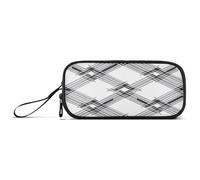 RPLIFE Classic Black White Tartan Plaid Pencil Pounch, Cloth Pencil Case, Cute Pencil Pouches
