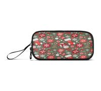 RPLIFE Classic Christmas Icons Snowflakes Pen and Pencil Case, Elastic Pencil Pouch, Long Pencil Case