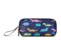 RPLIFE Colorful Dinosaurs Space Planets Pencil Bags, Divided Pencil Case, Kawaii Pencil Pouch