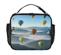 RPLIFE Colorful Hot Air Balloons Cooler Lunch Bag, Insulated Lunch Bag with Pockets for Boys Girls Kids School 11.2 x 3.5 x 9.8 in