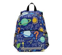 RPLIFE Colorful Math Planets Blue Toddler Backpack for Girls Boys, Small Kindergarten Backpacks Kids Backpacks 3-6 Years, Medium