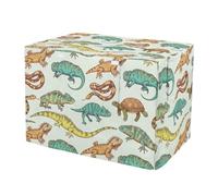 RPLIFE Colorful Reptiles Lizards Dog Crate Covers S-XL Windproof Pet Cage Cover with Openings, Reduces Barking, Medium