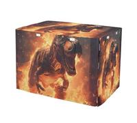 RPLIFE Cool Dinosaur Dog Crate Covers Mesh Window Panels, Pet Kennel Cover with Mesh Windows, Large