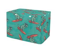 RPLIFE Cool Dinosaur Green Dog Crate Cover Fixed Buckle at Bottom, Pet Cage Cover with Openings, Small