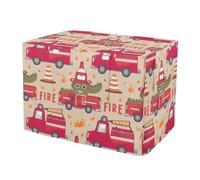 RPLIFE Crocodile Fire Trucks Dog Crate Cover Wind-Resistant, S-XL Breathable Cage Cover for Puppies Training, Large