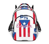 RPLIFE Customized Backpack for School Boys Girls Ages 6-12 Personalized Cool Bookbags for Boy, Puerto Rican Flag, 15 inches, Traditional Backpacks