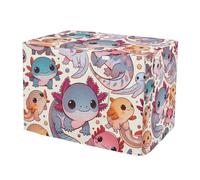 RPLIFE Cute Axolotl Dog Crate Covers Mesh Window Panels (S-XL) Crate Cover for Dog, X-Large