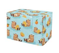 RPLIFE Cute Capybaras Oranges Dog Crate Cover UV-Resistant, S-XL Breathable Covers for Pet Cages, Large