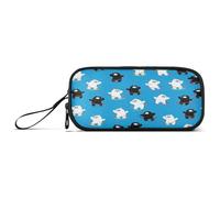 RPLIFE Cute Cartoon Bears White Pencil Pouch, Pencil Case Large, Cloth Pencil Case