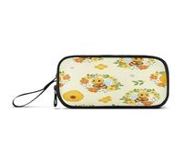 RPLIFE Cute Cartoon Bees Honey Basic Pencil Bag, Large Pencil Case Big Capacity Pencil Bag, School Pencil Pouch