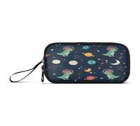RPLIFE Cute Cartoon Dinosaurs Space Pencil Pen Case, Zip up Pencil Pouch, Pencil Case Large
