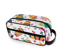 RPLIFE Cute Caterpillar Travel Cosmetic Bag Water-resistant Case Portable Makeup Organizer Bag with Large Wide-open for Women