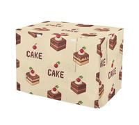 RPLIFE Cute Chocolate Cake Beige Dog Crate Covers Windproof, S-XL Breathable Crate Cover for Pet Owners, X-Large