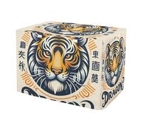 RPLIFE Cute Chow Dog with Bow Dog Crate Covers Roll-up Side Panels, Cage Cover for Indoor Pets, Large