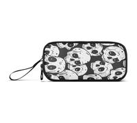 RPLIFE Cute Creepy Skulls Pen and Pencil Pouch, Canvas Pencil Pouches, Kids Pencil Case