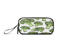 RPLIFE Cute Creepy Skulls Pen and Pencil Pouch, Canvas Pencil Pouches, Kids Pencil Pouch, Broccoli White, one size, Artistic Style