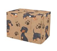 RPLIFE Cute Dachshund Dog Dog Crate Cover Fixed Buckle at Bottom, Crate Cover for Dog, Medium