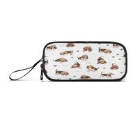 RPLIFE Cute Dogs Paw Prints White Pencil Pouches, Huge Pencil Case, Pencil Bag for Kids