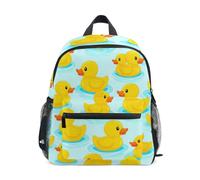 RPLIFE Cute Ducks Blue Backpack for Toddler Girls Boys Kids School Backpack, Cute Ducks Blue, S, Cool Soccer Print Backpacks | with Name Tag, for 3-8 Years