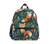 RPLIFE Cute Fox Green Toddler Backpack for Girls Boys Little Kid's Backpack, Cute Fox Green, M, Cool Soccer Print Backpacks