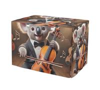 RPLIFE Cute Koala Cello Serenade Pet Cage Cover with Mesh Windows, Water-Resistant Crate Covers, Medium