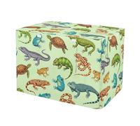 RPLIFE Cute Lizards Green Pet Cage Cover with Mesh Windows, Breathable Kennel Cover for Dogs, Small