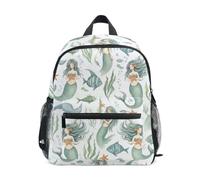 RPLIFE Cute Mermaids Green Toddler Backpack for Girls Boys Kids School Bag
