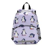 RPLIFE Cute Penguin Lavender Purple Backpack for Toddler Boys Girls, Mini Kids School Bag Travel Backpack 3-6 Years, Medium