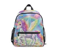 RPLIFE Cute Rainbow Unicorn Backpack for Toddler Girls Boys, Mini Backpack, Cute Rainbow Unicorn 2, M, Cool Soccer Print Backpacks