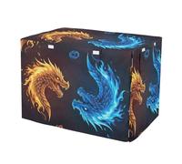 RPLIFE Dragon Heads Pet Kennel Cover with Mesh Windows, Washable Cover for Dog Crate, Large