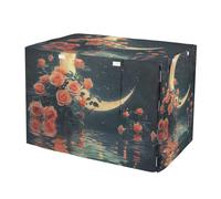 RPLIFE Ethereal Crescent Moon Dog Crate Covers Roll-up Side Panels, Pet Crate Cover with Roll-up Sides, Small