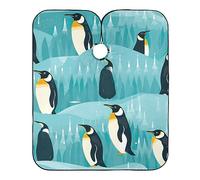 RPLIFE Farm Animals on a Green Barber Cape Cloth Professional Barber Hair Cutting Cape, 64.9 x 55.1 Inches Home Barber Cape, Penguin Ice Blue, One size