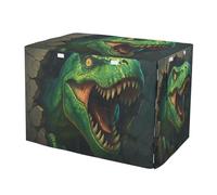 RPLIFE Fierce Green Dinosaur Dog Crate Cover Roll-up Sides, Covers for Pet Crates, X-Large