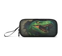 RPLIFE Fierce Green Dinosaur Pen Box, Multifunctional Pencil Case, Special Pencil Pouch