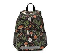 RPLIFE Floral Forest Mushroom Toddler Boy Backpack with Leash, Mini Travel Backpack Little Kid's Backpacks 3-6 Years, Medium