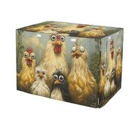 RPLIFE Funny Chickens Dog Crate Cover Mesh Window Panels (S-XL) Cage Cover for Indoor Pets, X-Large