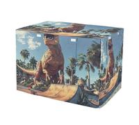 RPLIFE Funny Dinosaur Dog Crate Covers Roll-up Side Panels, Crate Cover for Dog, Small