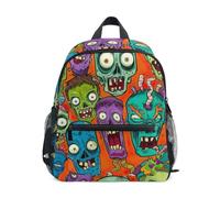RPLIFE Funny Zombie Colorful Toddler Backpack for Boys Girls, Mini Backpack, Funny Zombie Colorful, M, Cool Soccer Print Backpacks
