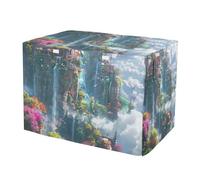 RPLIFE Garden Path Dog Crate Covers S-XL UV-Resistant Pet Crate Cover with Roll-up Sides, Reduces Barking, Large