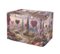 RPLIFE Garden Path Dog Crate Covers S-XL UV-Resistant Pet Crate Cover with Roll-up Sides, Reduces Barking, Small