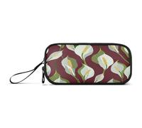 RPLIFE Green Lily Pencils Case, Pencil Case with Zipper, Preppy Pencil Cases