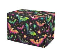 RPLIFE Halloween Bat Black Dog Crate Covers Easy to Install (S-XL) Cage Cover for Indoor Pets, Medium