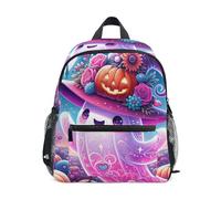 RPLIFE Halloween Ghosts Pumpkin Flowers Toddler Boy Backpack with Name Tag, Kids Backpacks, 3-8 Years, Halloween Ghosts Pumpkin Flowers, M, Cute Backpacks