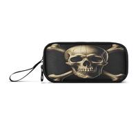 RPLIFE Jolly Roger Pirate Skull Basic Pencil Case, Pencil Pouch Cloth, Artist Pencil Case