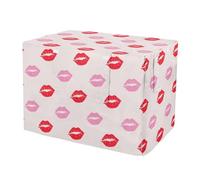 RPLIFE Kiss Pink Dog Crate Covers Mesh Window Panels, Pet Kennel Cover with Mesh Windows, Large