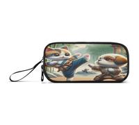 RPLIFE Kung Fu Cat Dog Pencil Cases, Pencil Pouch Zipper, Pencil Pouch College