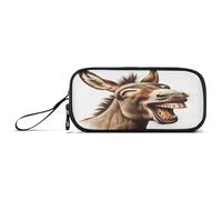 RPLIFE Laughing Donkey Pen Box, Fabric Pencil Case, Boy Pencil Pouch
